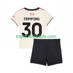 Camiseta 2ª Liverpool Jeremie Frimpong 30 Niño 2025-2026 Manga Corta