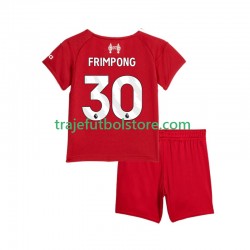 Camiseta 1ª Liverpool Jeremie Frimpong 30 Niño 2025-2026 Manga Corta