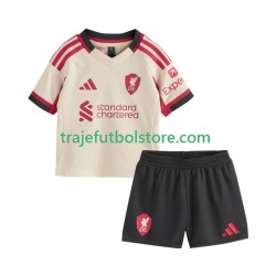 Camiseta 2ª Liverpool Niño 2025-2026 Manga Corta