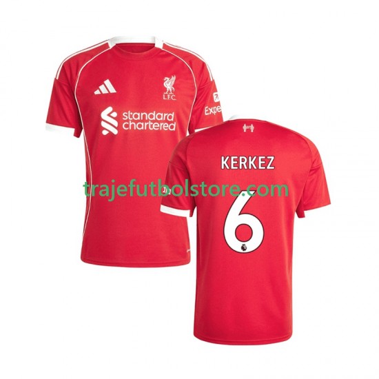 Camiseta 1ª Liverpool Milos Kerkez 6 Hombre 2025-2026 Manga Corta