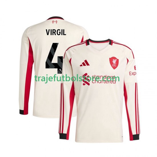 Camiseta 2ª Liverpool Virgil van Dijk 4 Hombre 2025-2026 ML