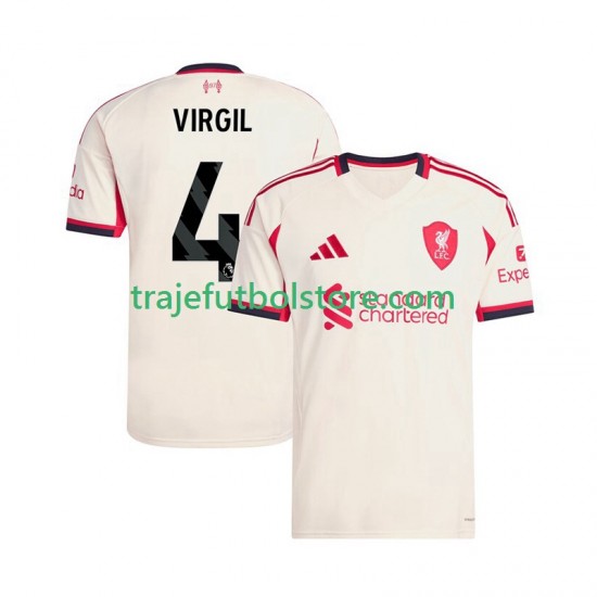 Camiseta 2ª Liverpool Virgil van Dijk 4 Hombre 2025-2026 Manga Corta