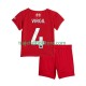 Camiseta 1ª Liverpool Virgil van Dijk 4 Niño 2025-2026 Manga Corta