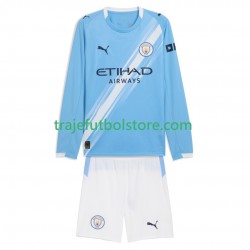 Camiseta 1ª Manchester City Niño 2025-2026 ML