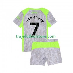 Camiseta 3ª Manchester City Omar Marmoush 7 Niño 2025-2026 Manga Corta
