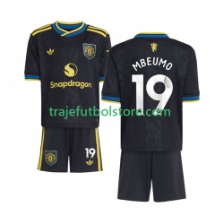 Camiseta 3ª Manchester United Bryan Mbeumo 19 Niño 2025-2026 Manga Corta