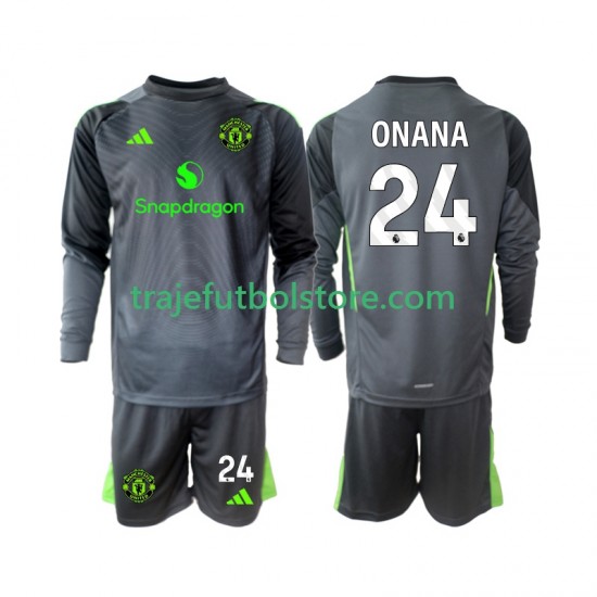 Camiseta 2ª Manchester United Andre Onana 24 Portero Niño 2025-2026 ML