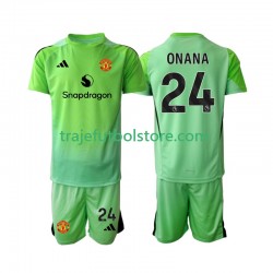Camiseta 4ª Manchester United Andre Onana 24 Portero Niño 2025-2026 Manga Corta