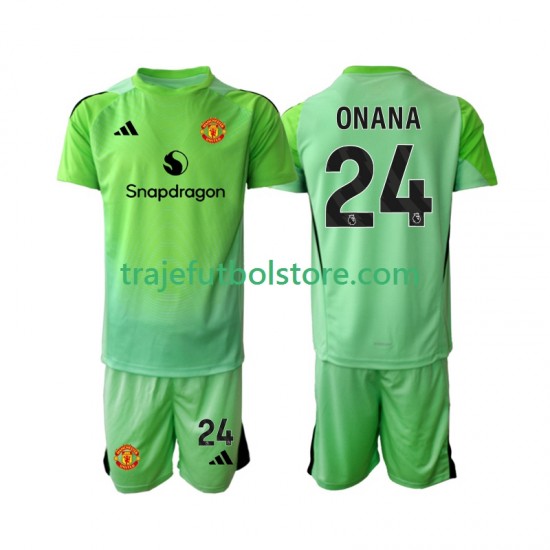 Camiseta 4ª Manchester United Andre Onana 24 Portero Niño 2025-2026 Manga Corta