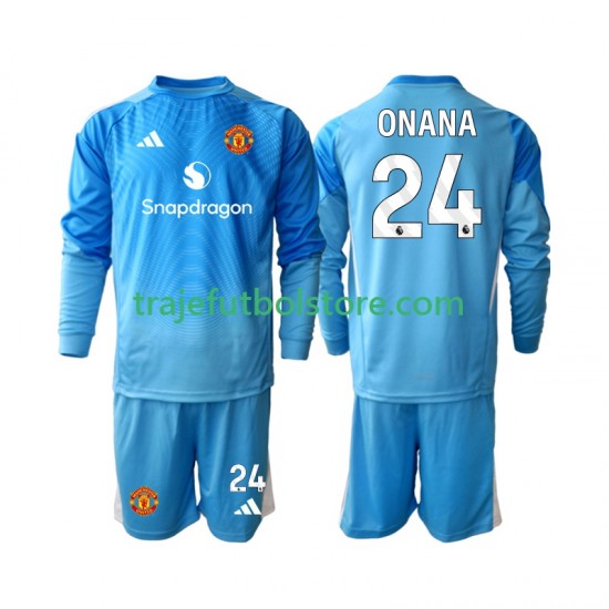 Camiseta 1ª Manchester United Andre Onana 24 Portero Niño 2025-2026 ML