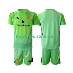Camiseta 4ª Manchester United Portero Niño 2025-2026 Manga Corta