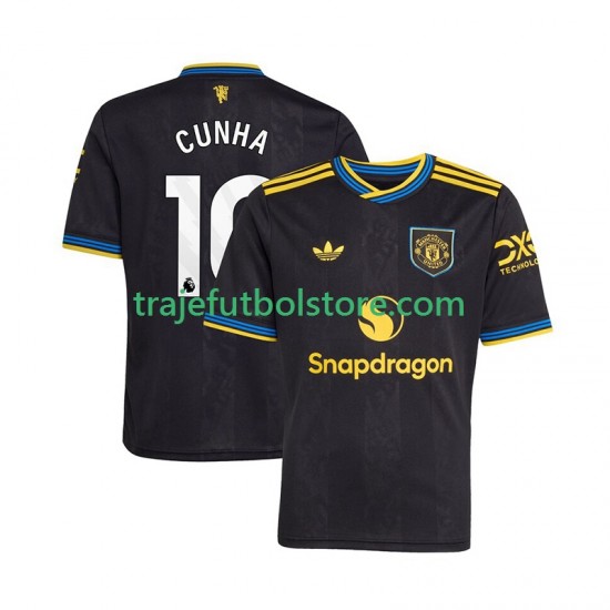 Camiseta 3ª Manchester United Matheus Cunha 10 Hombre 2025-2026 Manga Corta