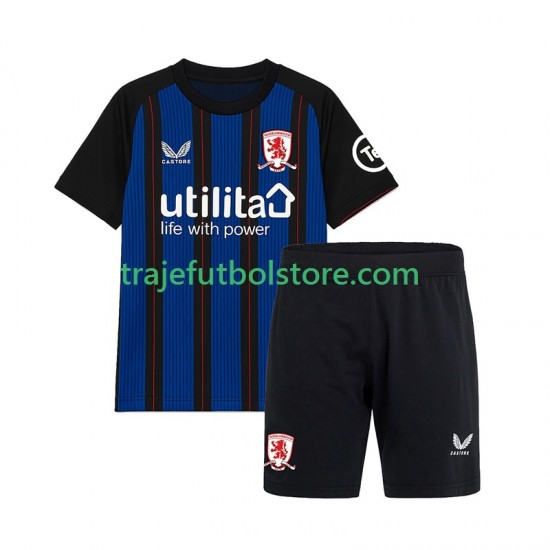 Camiseta 2ª Middlesbrough Niño 2025-2026 Manga Corta