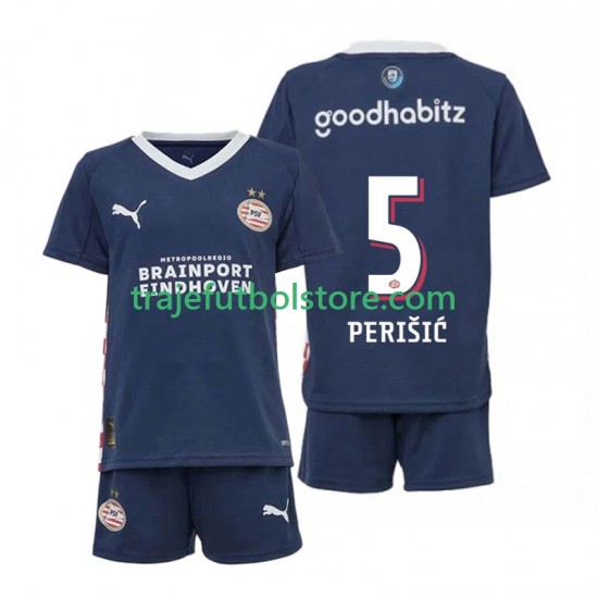 Camiseta 2ª PSV Eindhoven Ivan Perisic 5 Niño 2025-2026 Manga Corta