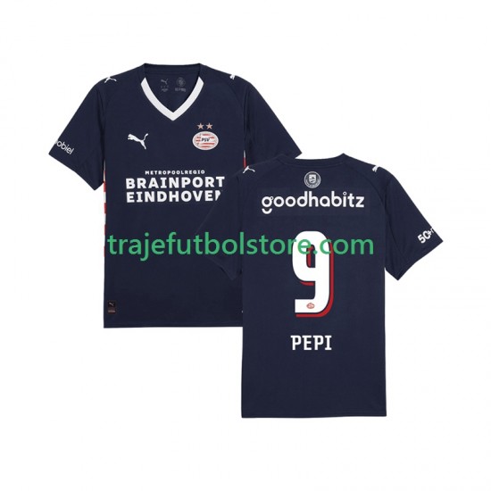 Camiseta 2ª PSV Eindhoven Ricardo Pepi 9 Hombre 2025-2026 Manga Corta