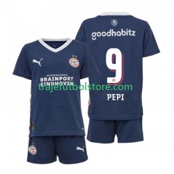 Camiseta 2ª PSV Eindhoven Ricardo Pepi 9 Niño 2025-2026 Manga Corta