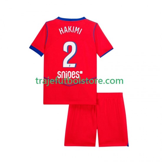 Camiseta 3ª Paris Saint-Germain Achraf Hakimi 2 Niño 2025-2026 Manga Corta