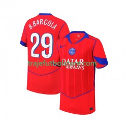 Camiseta 3ª Paris Saint-Germain Bradley Barcola 29 Hombre 2025-2026 Manga Corta