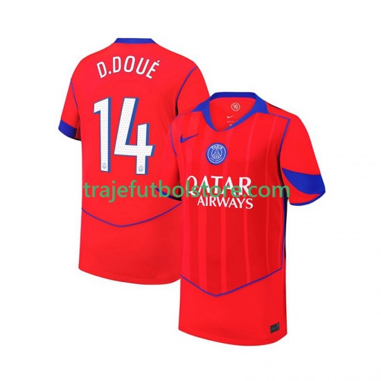 Camiseta 3ª Paris Saint-Germain Desire Doue 14 Hombre 2025-2026 Manga Corta