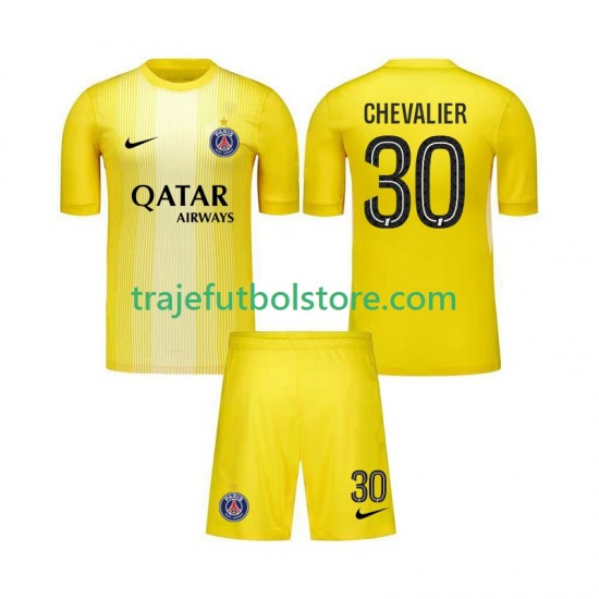Camiseta 3ª Paris Saint-Germain Lucas Chevalier 30 Portero Niño 2025-2026 Manga Corta