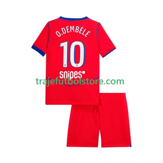 Camiseta 3ª Paris Saint-Germain Ousmane Dembele 10 Niño 2025-2026 Manga Corta