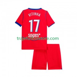 Camiseta 3ª Paris Saint-Germain Vitinha 17 Niño 2025-2026 Manga Corta