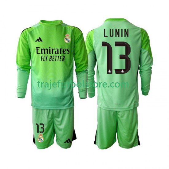 Camiseta 2ª Real Madrid Andriy Lunin 13 Portero Niño 2025-2026 ML