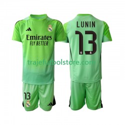 Camiseta 2ª Real Madrid Andriy Lunin 13 Portero Niño 2025-2026 Manga Corta
