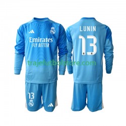 Camiseta 1ª Real Madrid Andriy Lunin 13 Portero Niño 2025-2026 ML