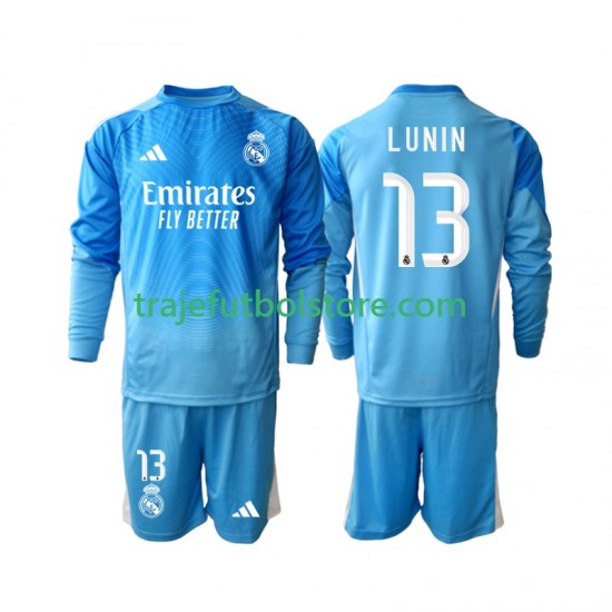 Camiseta 1ª Real Madrid Andriy Lunin 13 Portero Niño 2025-2026 ML