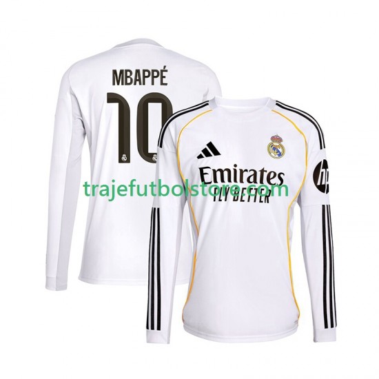 Camiseta 1ª Real Madrid Mbappé Kylian 10 Hombre 2025-2026 ML