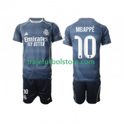 Camiseta 2ª Real Madrid Mbappé Kylian 10 Niño 2025-2026 Manga Corta