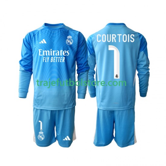 Camiseta 1ª Real Madrid Thibaut Courtois 1 Niño 2025-2026 ML