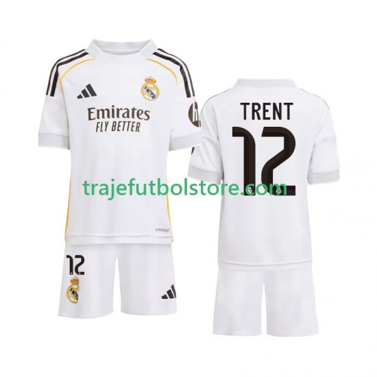 Camiseta 1ª Real Madrid Trent Alexander-Arnold 12 Niño 2025-2026 Manga Corta