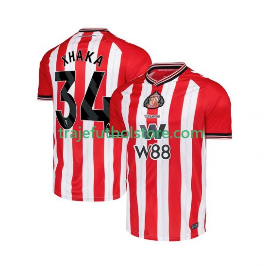 Camiseta 1ª Sunderland Granit Xhaka 34 Hombre 2025-2026 Manga Corta
