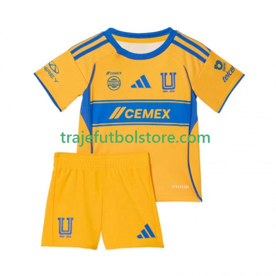 Camiseta 1ª Tigres UANL Niño 2025-2026 Manga Corta