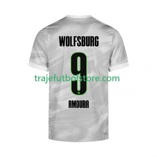 Camiseta 2ª VfL Wolfsburg Mohamed Amoura 9 Hombre 2025-2026 Manga Corta
