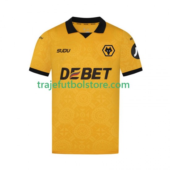 Camiseta 1ª Wolverhampton Wanderers Hombre 2025-2026 Manga Corta
