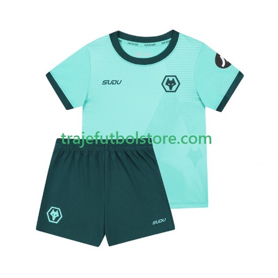 Camiseta 2ª Wolverhampton Wanderers Niño 2025-2026 Manga Corta