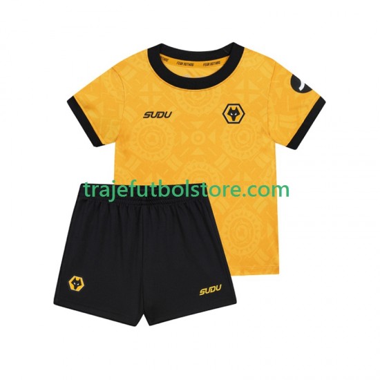 Camiseta 1ª Wolverhampton Wanderers Niño 2025-2026 Manga Corta