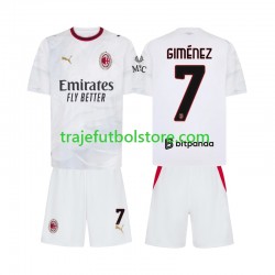 Camiseta 2ª AC Milan Gimenez 7 Niño 2026-2027 Manga Corta Camiseta 2ª AC Milan Gimenez 7 Niño 2026-2027 Manga Corta