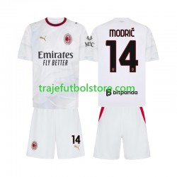 Camiseta 2ª AC Milan Modrić Luka 14 Niño 2026-2027 Manga Corta