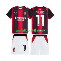 Camiseta 1ª AC Milan Pulisic 11 Niño 2026-2027 Manga Corta Camiseta 1ª AC Milan Pulisic 11 Niño 2026-2027 Manga Corta