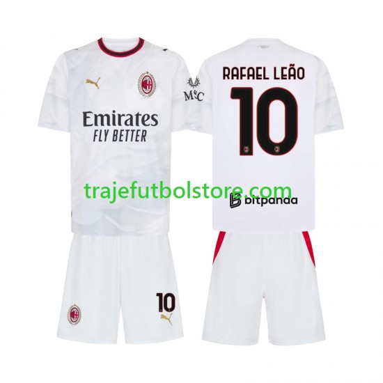 Camiseta 2ª AC Milan Rafael Leao 10 Niño 2026-2027 Manga Corta