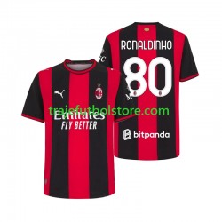 Camiseta 1ª AC Milan Ronaldinho 80 Hombre 2026-2027 Manga Corta Camiseta 1ª AC Milan Ronaldinho 80 Hombre 2026-2027 Manga Corta