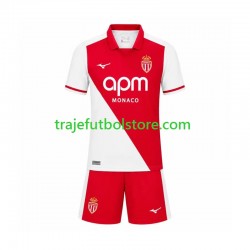 Camiseta 1ª AS Monaco Niño 2026-2027 Manga Corta