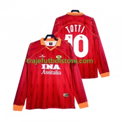 Camiseta 1ª AS Roma Totti 10 2000 Retro Hombre 1999 ML Camiseta 1ª AS Roma Totti 10 2000 Retro Hombre 1999 ML