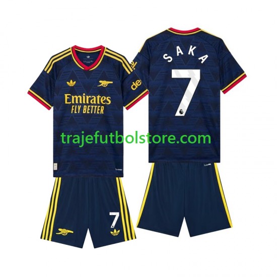 Camiseta 2ª Arsenal Bukayo Saka 7 Niño 2026-2027 Manga Corta