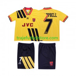 Camiseta 2ª Arsenal CAMPBELL 7 1993 Retro Niño 1994 Manga Corta Camiseta 2ª Arsenal CAMPBELL 7 1993 Retro Niño 1994 Manga Corta