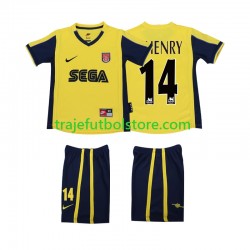 Camiseta 2ª Arsenal Thierry Henry 14 2000 2001 Retro Niño Manga Corta Camiseta 2ª Arsenal Thierry Henry 14 2000 2001 Retro Niño Manga Corta